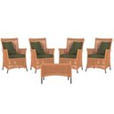 Ver imagem 1 de 4 Poltronas e 1 Mesa Igapó em Alumínio Pintura Preta Corda Náutica Estofado 13