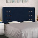 Ver imagem 4 de Cabeceira Estofada Box Casal King Size 195cm Azul Marinho