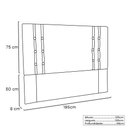Ver imagem 2 de Cabeceira Estofada Box Casal King Size 195cm Azul Marinho