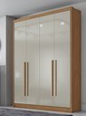 Ver imagem 1 de Guarda Roupa Casal Moderni New 4 Portas 3 Gavetas Novo Horizonte Cumaru/Fendi
