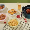 Ver imagem 4 de Protetor Forro Reutilizável para Fritadeira Air Fryer Fornos - Vermelho