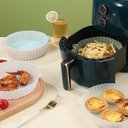 Ver imagem 5 de Protetor Forro Reutilizável para Fritadeira Air Fryer Fornos - Vermelho