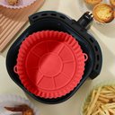 Ver imagem 1 de Protetor Forro Reutilizável para Fritadeira Air Fryer Fornos - Vermelho