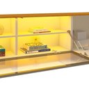 Ver imagem 6 de Painel para TV até 65 Polegadas Luminare 3 Portas com Vidro Reflecta e LED 100% MDF Off White/Natura