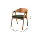 Ver imagem 5 de Conjunto de Mesa Redonda 120 cm com 4 Cadeiras Luna Marrom/Verde Yescasa