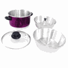 Jogo de Panelas 3 Peças Tampa de Vidro Roxa maçãSTORE - 3