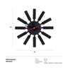 Relógio George Nelson Block clock - Preto - 3