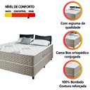 Ver imagem 4 de Cama Box Casal Conjugada Ortopédico Alpha Espuma 138x188x52cm Bege / Branco Hellen