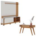 Ver imagem 1 de Estante Home Theater Jurerê 1.8 Off White Matte Freijó com Aparador Riviera Freijó – Colibri