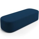 Ver imagem 2 de Cabeceira Cama Box Queen 160cm Lanna com Puff Recamier Doha W01 Suede Azul Marinho - Lyam Decor