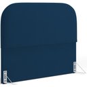 Ver imagem 3 de Cabeceira Cama Box Queen 160cm Lanna com Puff Recamier Doha W01 Suede Azul Marinho - Lyam Decor