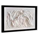 Ver imagem 1 de Quadro Decorativo Abstrato Tecido Branco