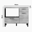 Ver imagem 4 de Balcão Cooktop Teresina Branco Valdemóveis