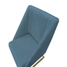 Cadeira para Sala de Jantar Ana Base de Ferro Suede Azul Tiffany - D'classe Decor - 3
