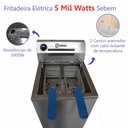Ver imagem 2 de Fritador Fritadeira Elétrica Industrial Batatinha Porção 5000w Tanque de 15l Sebem