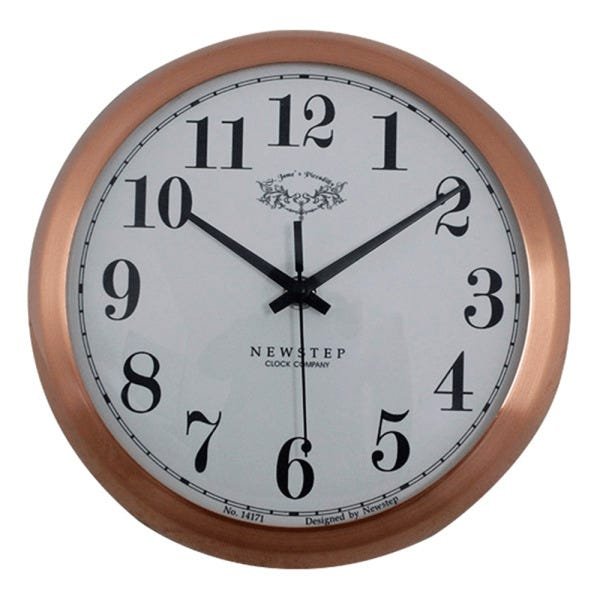 Relógio de Parede Anne Silver Goldway Metal Rosê 24 cm