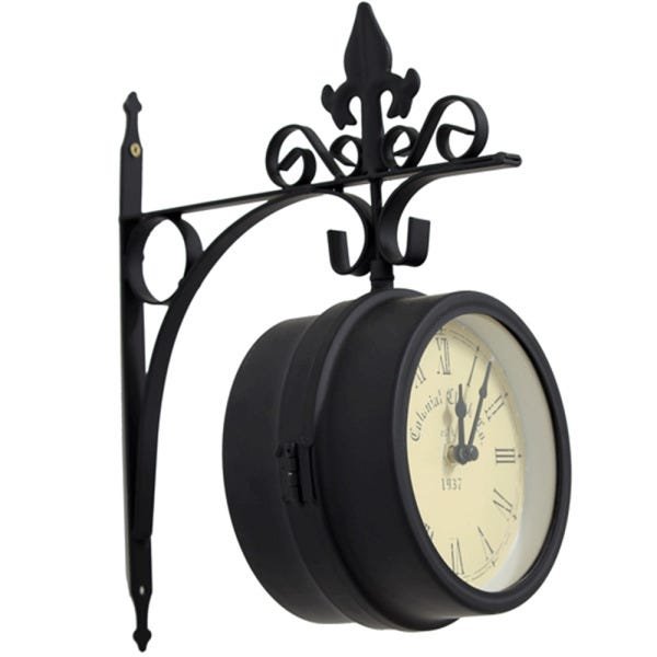 Relógio de Parede Colonial Duas Faces Clockoldway 37 cm - 2