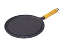Ver imagem 1 de Bifeteira de Ferro Fundido Redonda Frisada - 22cm de Largura