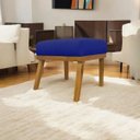 Ver imagem 1 de Puff Decorativo para Sala Firenze Retangular Corino Azul Royal