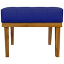 Ver mais imagens de Puff Decorativo para Sala Firenze Retangular Corino Azul Royal