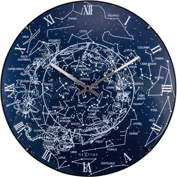 Relógio de Parede Constelação Nextimed Brilha no Escuro Metal 35 cm