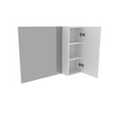 Ver imagem 3 de Espelheira para Banheiro com Porta e 2 Prateleiras 80cm Branco - Tecno Mobili