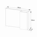 Ver imagem 4 de Espelheira para Banheiro com Porta e 2 Prateleiras 80cm Branco - Tecno Mobili