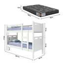 Ver imagem 4 de Beliche Jaspe com Escada Integrada e Guarda Corpo com Colchões D23 para Quarto Infantil - Branca