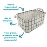 Kit 2 Cesto Organizador De Brinquedos Tecido Retangular Dobrável Multiuso Caixa Decorativa Qd Branco - 4