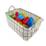 Kit 2 Cesto Organizador De Brinquedos Tecido Retangular Dobrável Multiuso Caixa Decorativa Qd Branco - 8