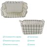 Kit 2 Cesto Organizador De Brinquedos Tecido Retangular Dobrável Multiuso Caixa Decorativa Qd Branco - 5