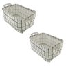 Kit 2 Cesto Organizador De Brinquedos Tecido Retangular Dobrável Multiuso Caixa Decorativa Qd Branco - 1