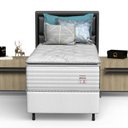 Ver imagem 1 de Conjunto Box Solteiro Mola Prodormir Hercules New Branco