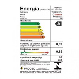 Lavadora Semiautomática 5kg Tradicional Wanke 220V - 2
