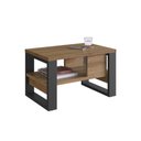 Ver imagem 3 de Mesa de Centro Emovell B151 Estrutura em Aço 15kg 67,5cm MDP Mel e Preto Estilo Industrial