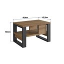 Ver imagem 4 de Mesa de Centro Emovell B151 Estrutura em Aço 15kg 67,5cm MDP Mel e Preto Estilo Industrial