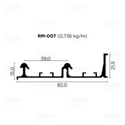 Trilho Alum Superior RM-007 Ss 200 Rometal - 6 Metros - 3