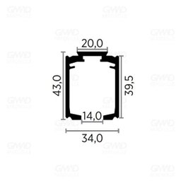 Trilho Alum Superior RM-003 RO 82 Rometal - 6 Metros - 2