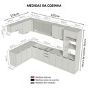Ver imagem 4 de Armário de Cozinha Completa de Canto 499cm Branco/Rustic Stella Madesa 02