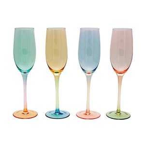 Conjunto 4 Taças Fracalanza Champanhe Burano Vidro 200ml Col