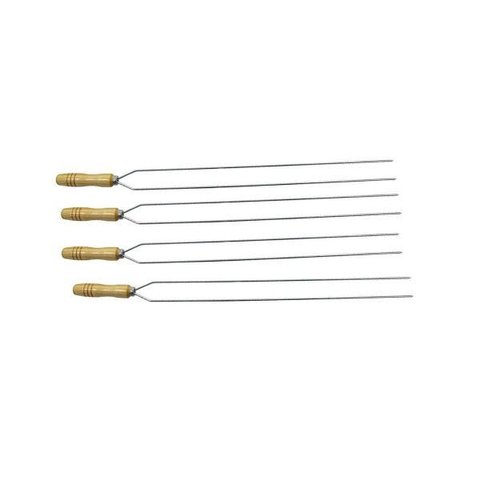 Espeto Duplo para Carne de Churrasco 85 Cm