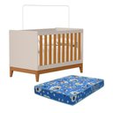 Ver imagem 2 de Berço Americano Mini Cama Flip Areia Fosco/savana com Colchão Baby Physical - Reller Móveis