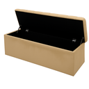 Ver imagem 7 de Cabeceira Mais Calçadeira Baú Casal 140cm para Cama Box Sofia Suede Bege