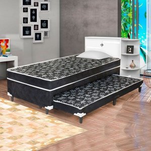 Cama Box Conjugada Solteiro com Auxiliar Ortopédica