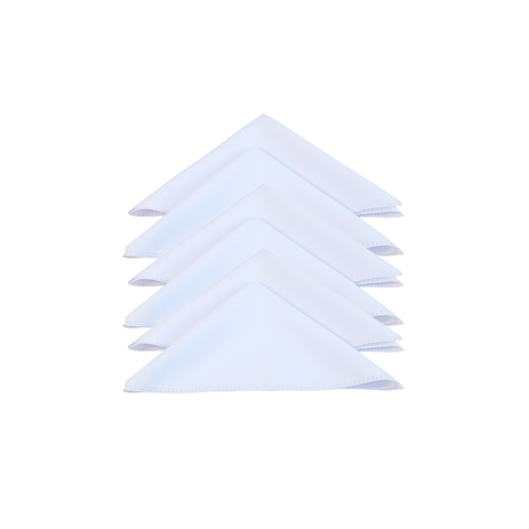 Kit 6 Guardanapos Linha Basic Oxford Natal Branco