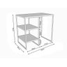 Aparador Bar Buffet Adega Industrial Bourbon 80cm - Preto/carvalho - 3