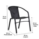 Ver imagem 7 de Kit 4 Cadeiras Alumínio e Mesa Tampo Varanda Piscina Jardim Trama Original