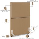 Ver imagem 3 de Cabeceira Cama Box Solteiro Com Tachas 100 cm Vicenza L02 Bouclê Mostarda - Lyam Decor