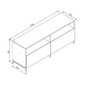Ver imagem 2 de Rack para TV Sala de Estar Ate 55 Polegadas Estrutura Metalica 2 Portas Marrom - Art In Móveis
