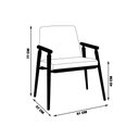 Ver imagem 7 de Kit 5 Cadeiras Decorativa Sala de Jantar Sidnei Linho Bege - Gran Belo